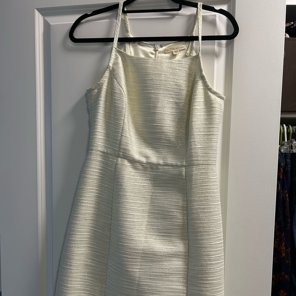 Paper Crown White and Gold Dress